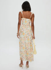 On A Wave Frill Detail Maxi Dress Multi
